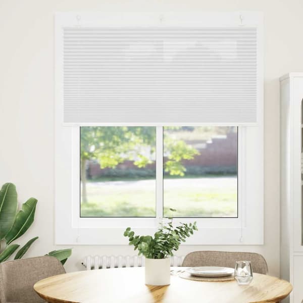 Plisserad persienn vit 115x100 cm tyg bredd 114,4cm polyester