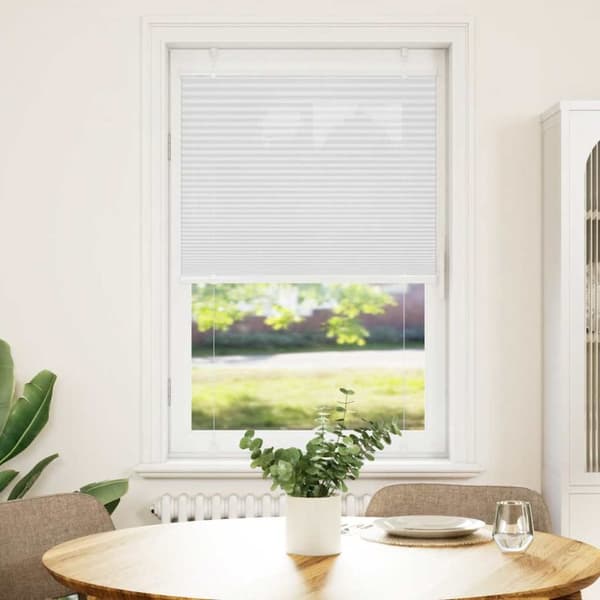 Plisserad persienn vit 75x100 cm tyg bredd 74,4 cm polyester