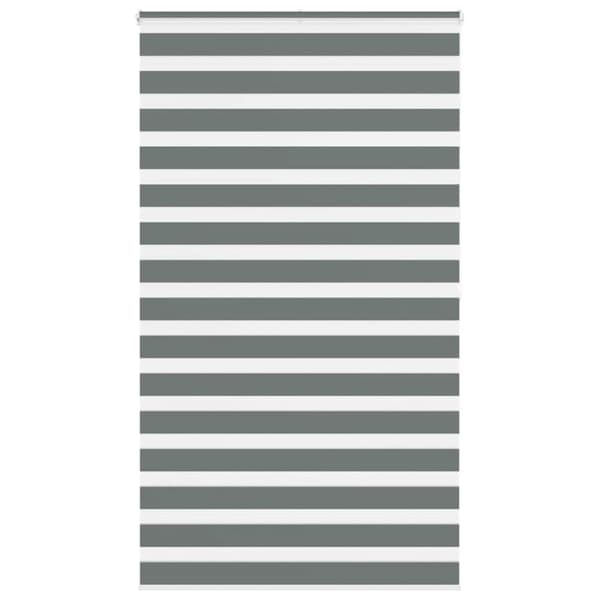 Rullgardin zebra mörkgrå 120x200 cm tyg bredd 115,9cm polyester
