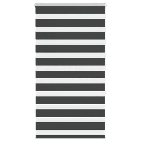 Rullgardin zebra svart 80x150 cm tyg bredd 75,9 cm polyester