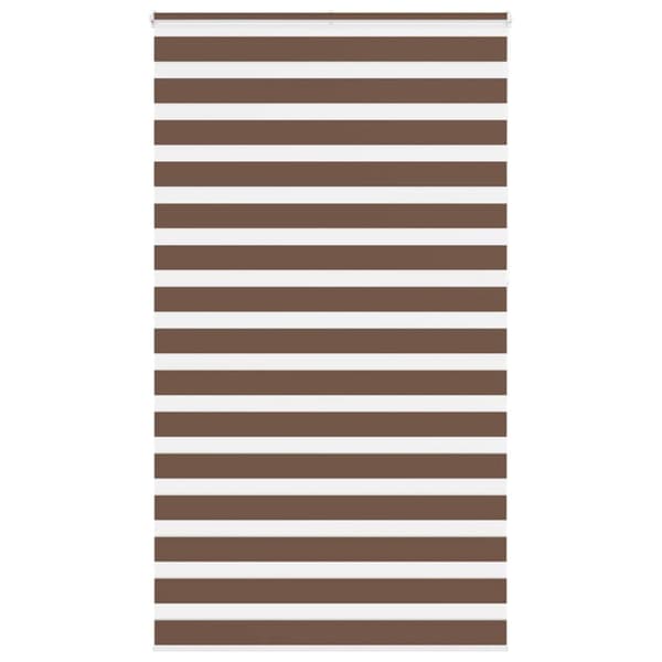 Rullgardin zebra brun 130x230 cm tyg bredd 125,9 cm polyester