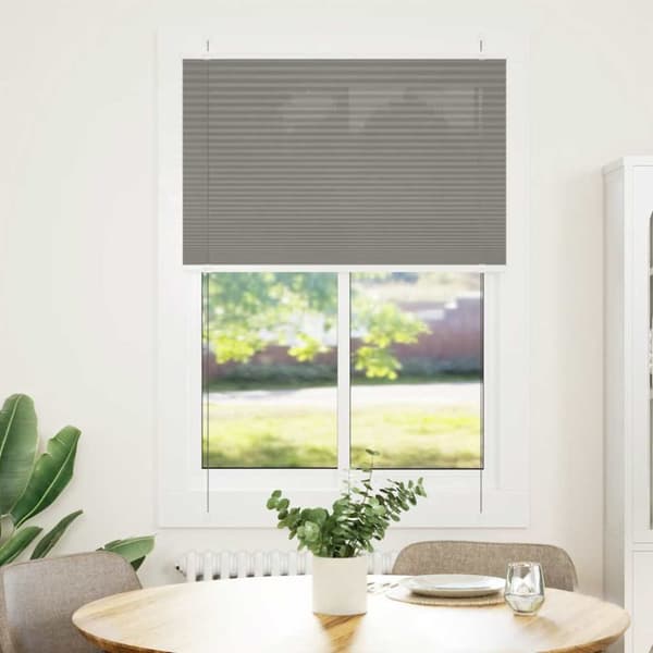 Plisserad persienn antracit 95x100cm tyg bredd 94,4cm polyester