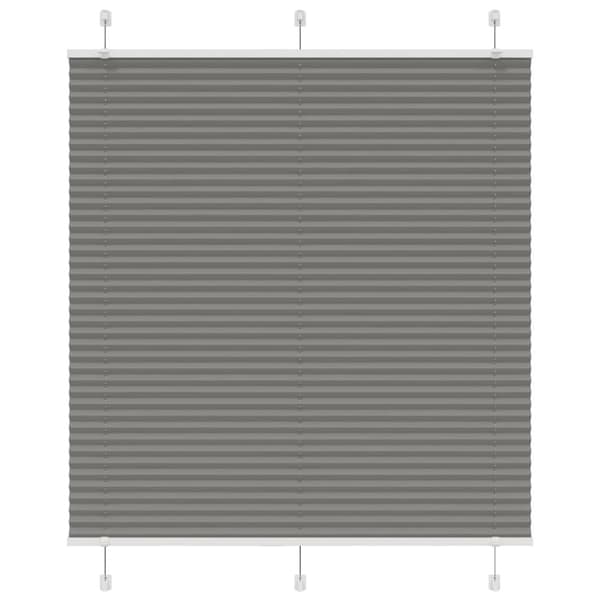 Plisserad persienn antracit 115x150 cm tyg bredd 114,4 cm