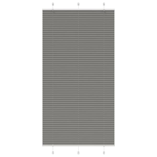 Plisserad persienn antracit 105x200 cm tyg bredd 104,4 cm