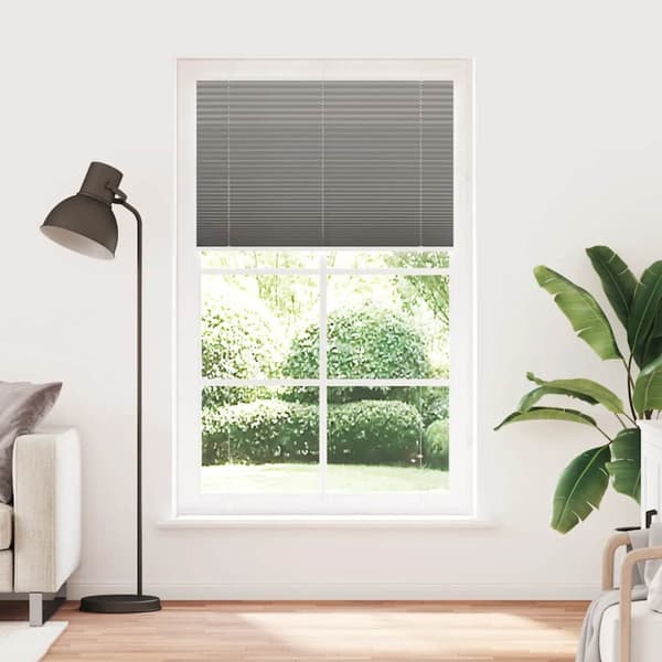 Plisserad persienn antracit 115x200 cm tyg bredd 114,4 cm
