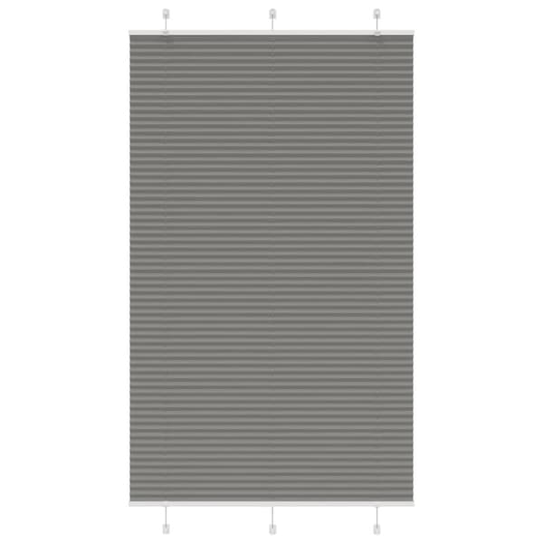 Plisserad persienn antracit 115x200 cm tyg bredd 114,4 cm