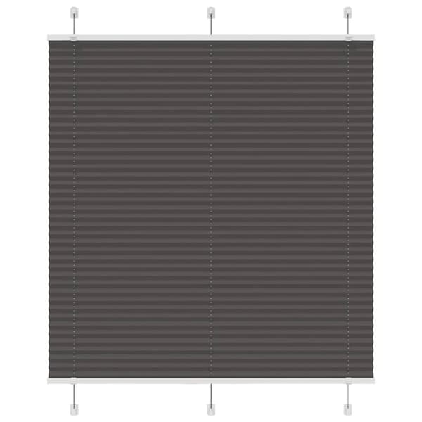 Plisserad persienn svart 115x150 cm tyg bredd 114,4cm polyester