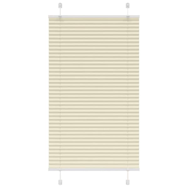 Plisserad persienn cremefärgad 80x100 cm tyg bredd 79,4 cm