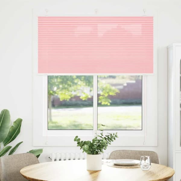 Plisserad persienn rosa 120x100 cm tyg bredd 119,4cm polyester