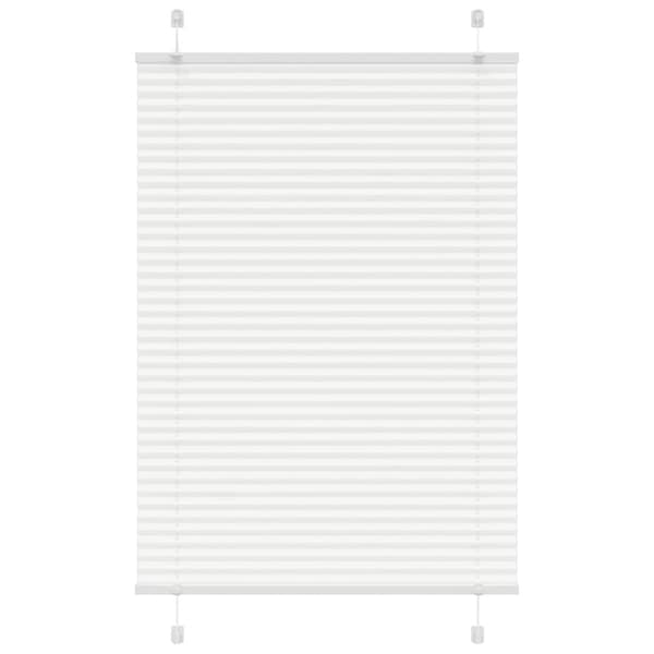 Plisserad persienn vit 100x100 cm tyg bredd 99,4 cm polyester