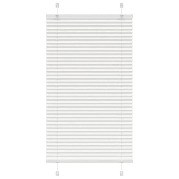 Plisserad persienn vit 75x150 cm tyg bredd 74,4 cm polyester