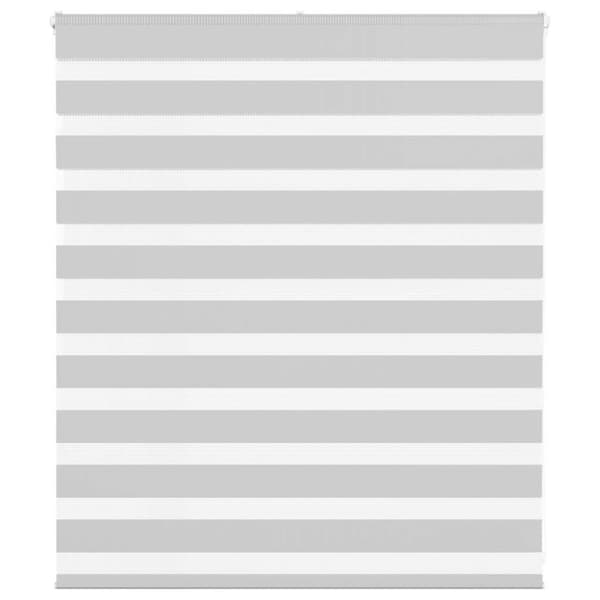 Rullgardin zebra ljusgrå 135x100 cm tyg bredd 130,9cm polyester