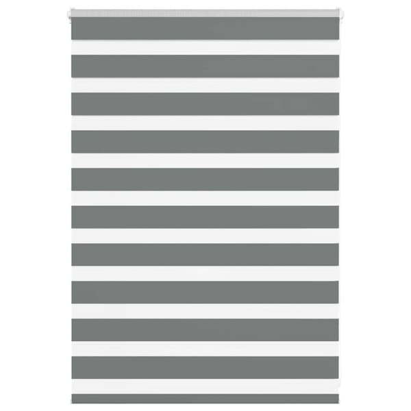 Rullgardin zebra mörkgrå 105x100 cm tyg bredd 100,9cm polyester