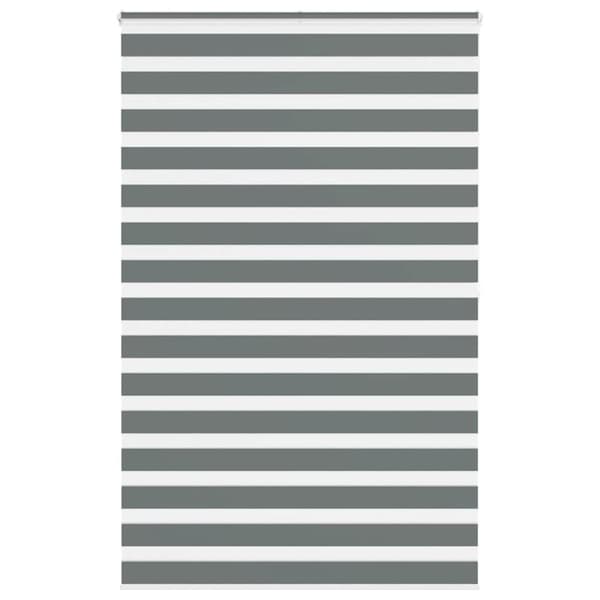 Rullgardin zebra mörkgrå 140x200 cm tyg bredd 135,9cm polyester