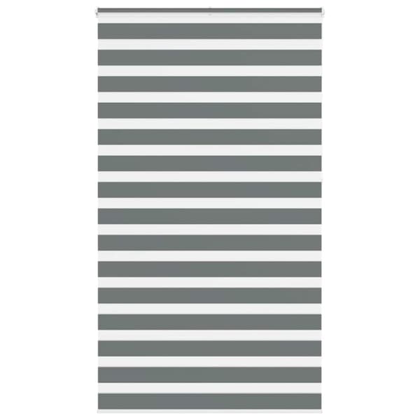Rullgardin zebra mörkgrå 135x230 cm tyg bredd 130,9cm polyester