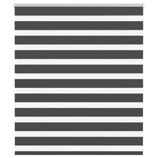 Rullgardin zebra svart 125x150 cm tyg bredd 120,9cm polyester