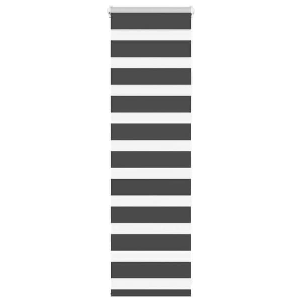 Rullgardin zebra svart 55x100 cm tyg bredd 50,9 cm polyester