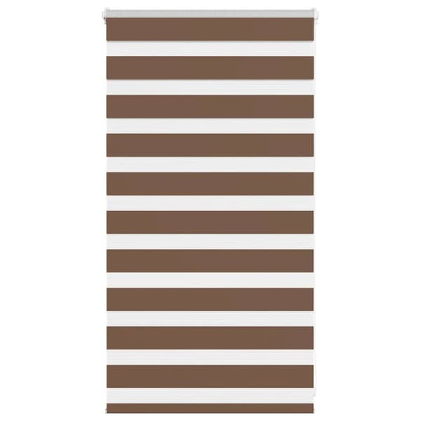 Rullgardin zebra brun 90x100 cm tyg bredd 85,9 cm polyester