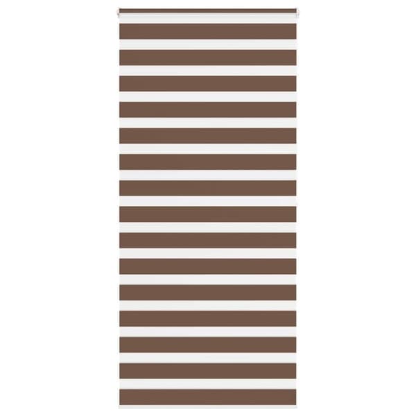 Rullgardin zebra brun 105x200 cm tyg bredd 100,9 cm polyester