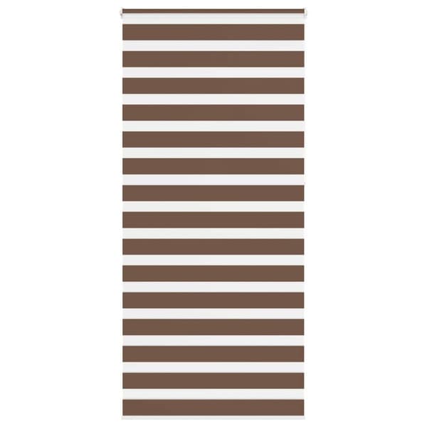 Rullgardin zebra brun 100x230 cm tyg bredd 95,9 cm polyester