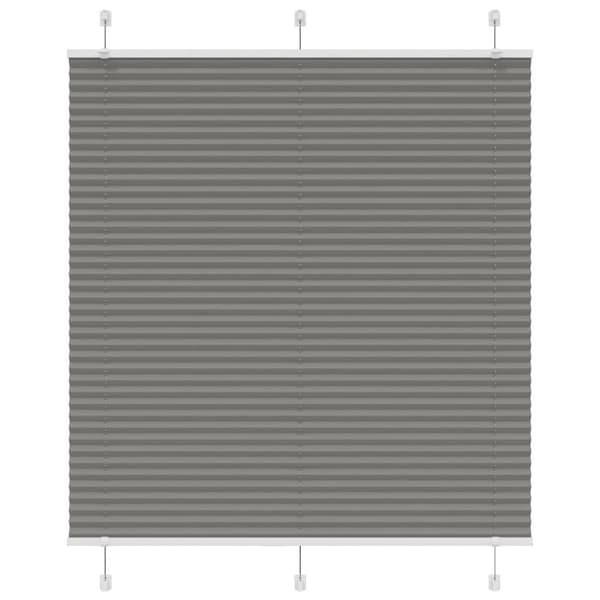 Plisserad persienn antracit 120x100 cm tyg bredd 119,4 cm
