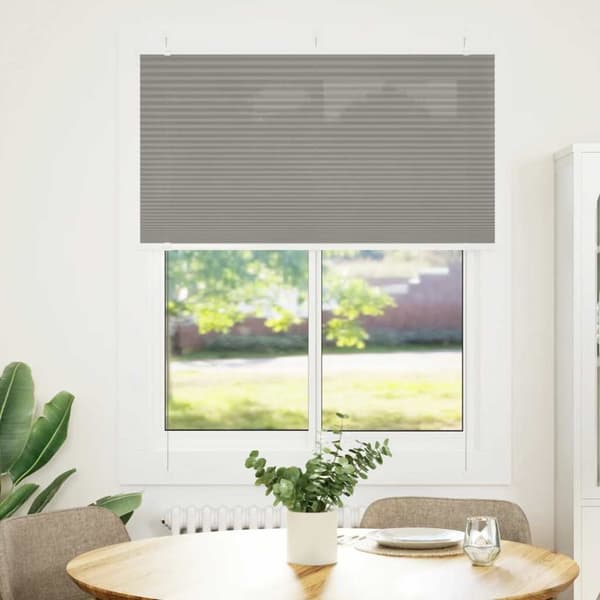 Plisserad persienn antracit 105x150 cm tyg bredd 104,4 cm