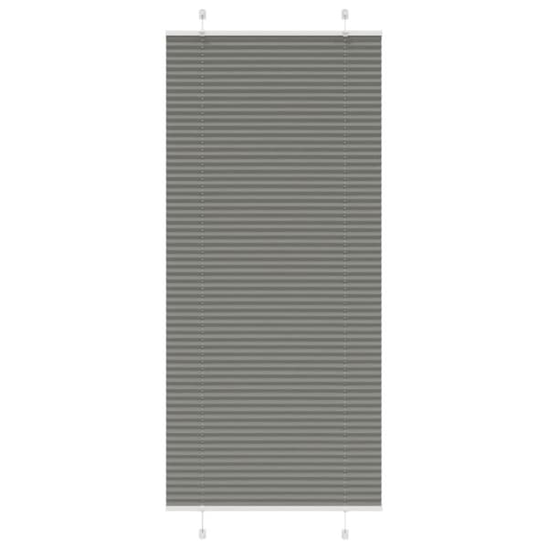 Plisserad persienn antracit 100x200 cm tyg bredd polyester
