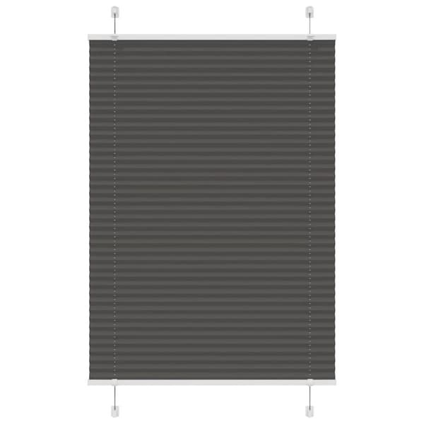 Plisserad persienn svart 85x150 cm tyg bredd 84,4 cm polyester