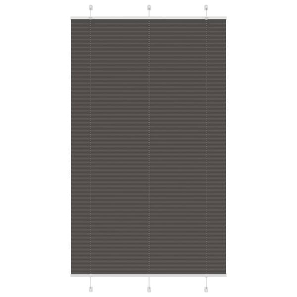 Plisserad persienn svart 115x200 cm tyg bredd 114,4cm polyester