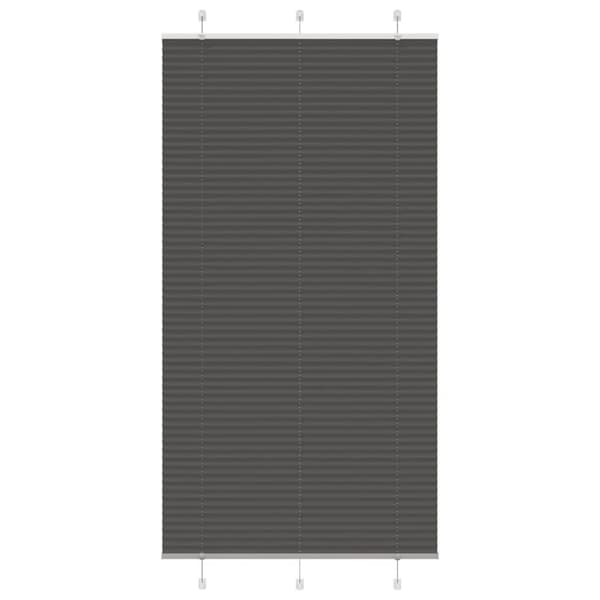 Plisserad persienn svart 105x200 cm tyg bredd 104,4cm polyester