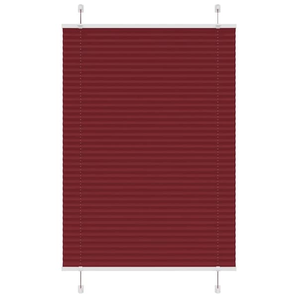 Plisserad persienn Bordeaux röd 95x100 cm tyg bredd 94,4 cm