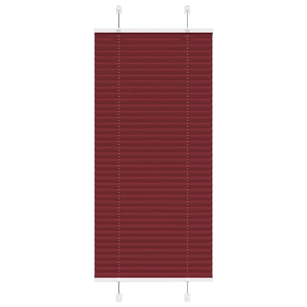 Plisserad persienn Bordeaux röd 65x150 cm tyg bredd 64,4 cm