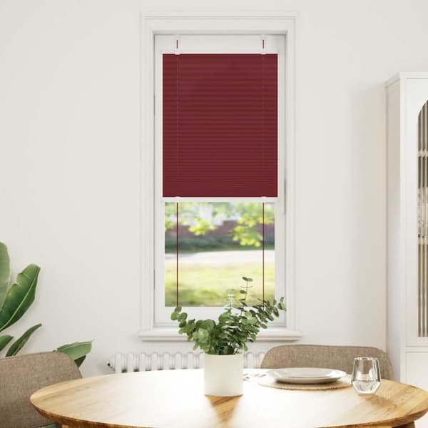 Plisserad persienn Bordeaux röd 40x150 cm tyg bredd 39,4 cm