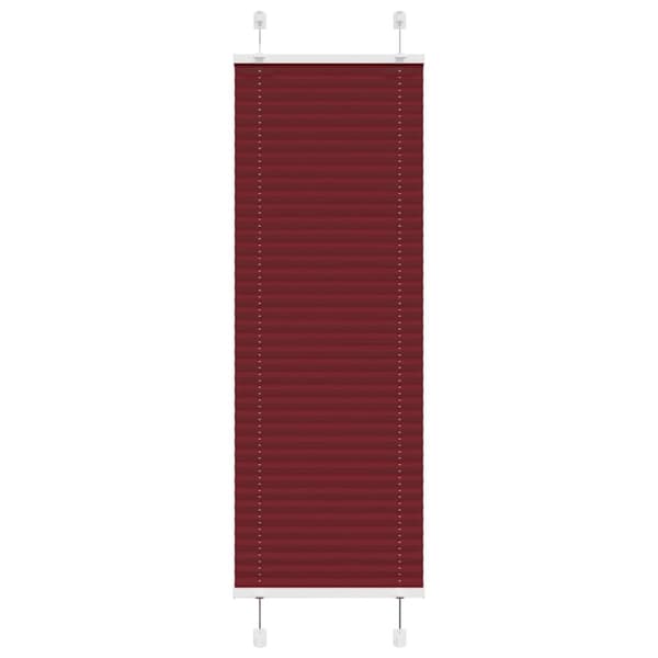 Plisserad persienn Bordeaux röd 40x150 cm tyg bredd 39,4 cm