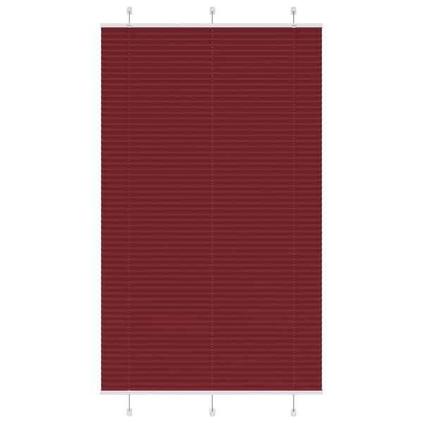 Plisserad persienn Bordeaux röd 115x200 cm tyg bredd 114,4 cm