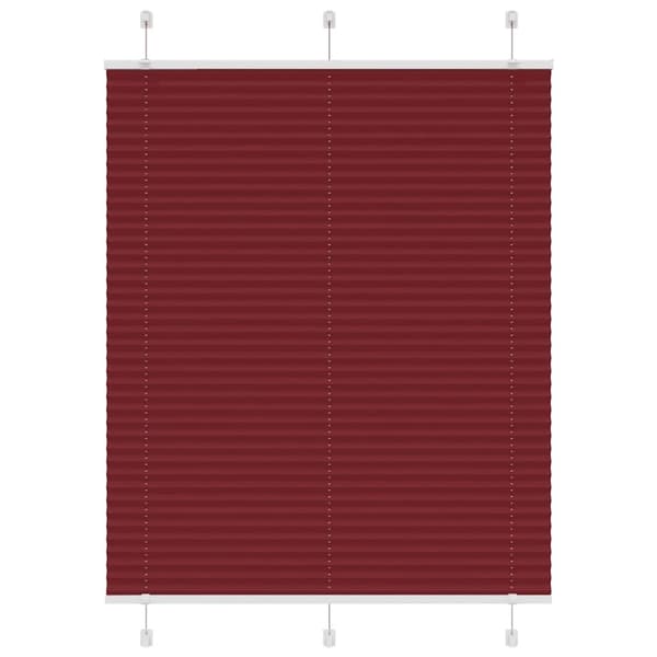 Plisserad persienn Bordeaux röd 105x150 cm tyg bredd 104,4 cm