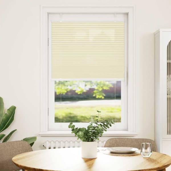 Plisserad persienn cremefärgad 70x100 cm tyg bredd 69,4 cm