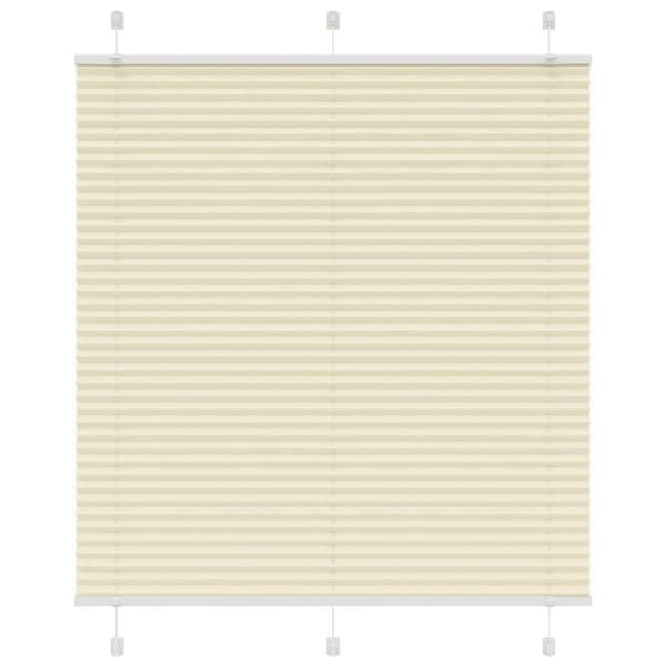Plisserad persienn cremefärgad 115x150 cm tyg bredd 114,4cm
