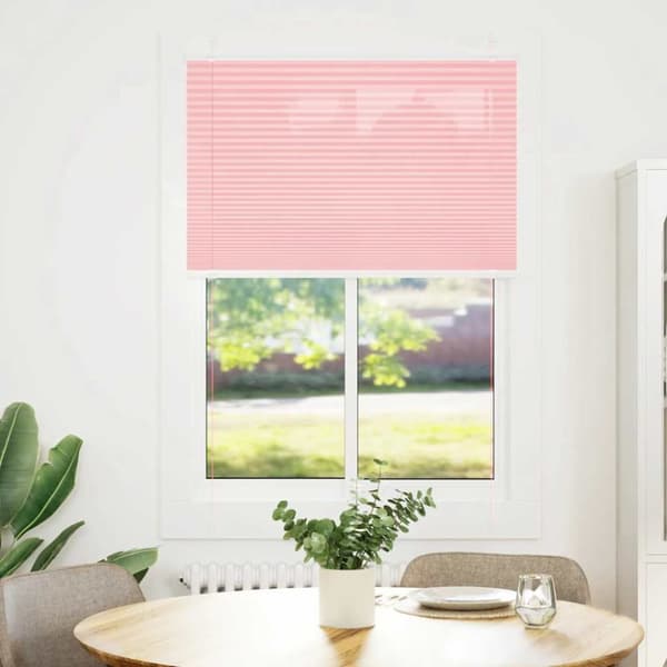 Plisserad persienn rosa 90x100 cm tyg bredd 89,4 cm polyester