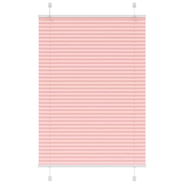 Plisserad persienn rosa 100x100 cm tyg bredd 99,4 cm polyester