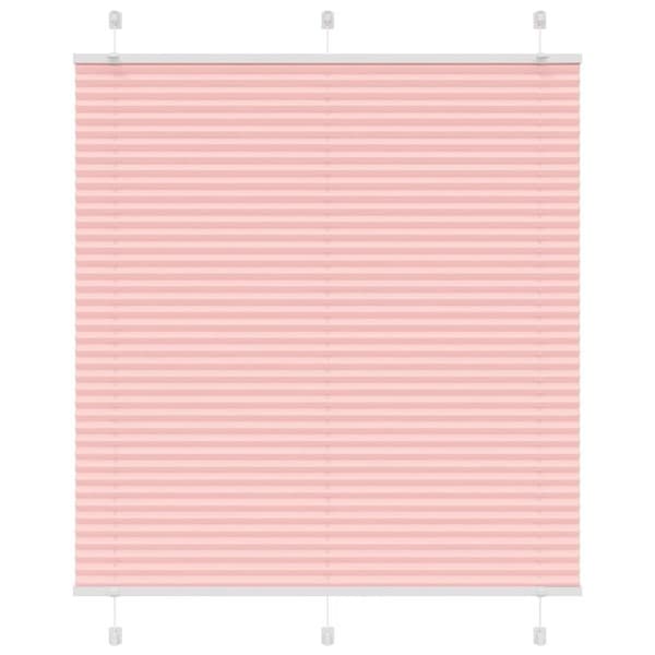 Plisserad persienn rosa 120x150 cm tyg bredd 119,4cm polyester
