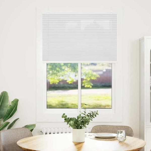 Plisserad persienn vit 100x150 cm tyg bredd 99,4 cm polyester
