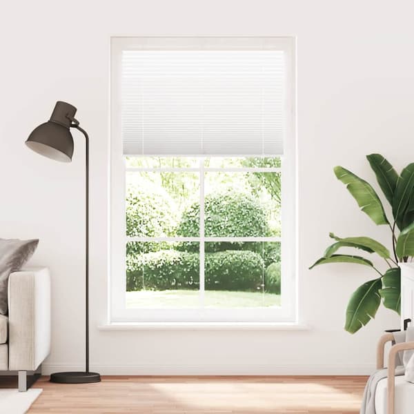 Plisserad persienn vit 120x200 cm tyg bredd 119,4cm polyester