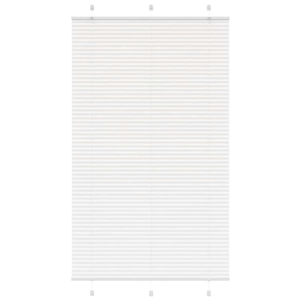 Plisserad persienn vit 120x200 cm tyg bredd 119,4cm polyester
