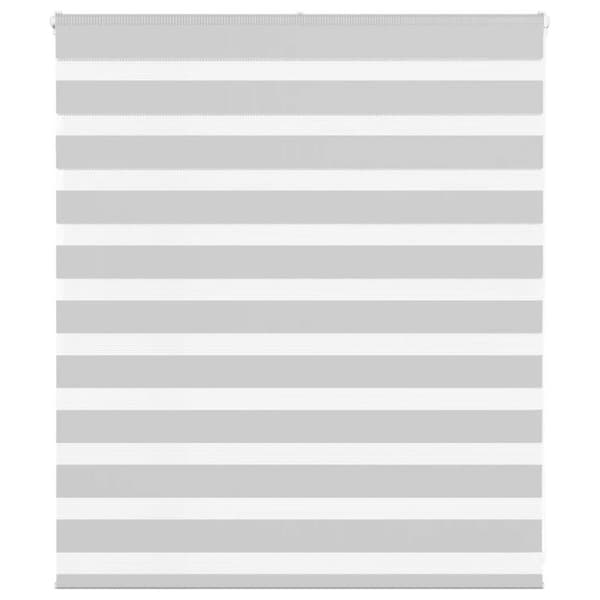 Rullgardin zebra ljusgrå 125x100 cm tyg bredd 120,9cm polyester