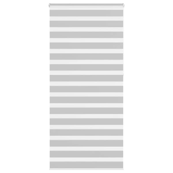 Rullgardin zebra ljusgrå 100x230 cm tyg bredd 95,9 cm polyester