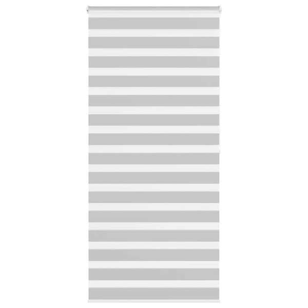 Rullgardin zebra ljusgrå 100x200 cm tyg bredd 95,9 cm polyester