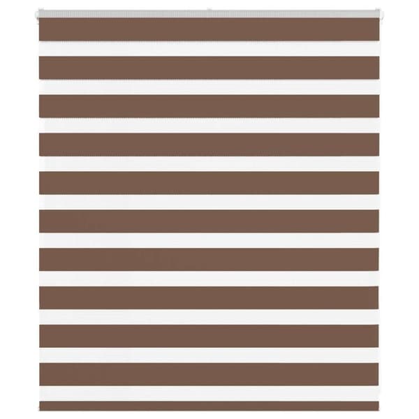 Rullgardin zebra brun 125x100 cm tyg bredd 120,9 cm polyester
