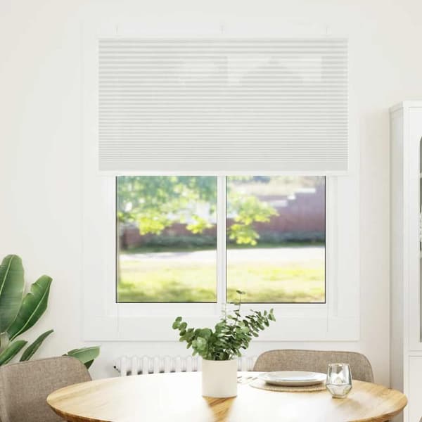 Plisserad persienn ljusgrå 105x100 cm tyg bredd 104,4cm