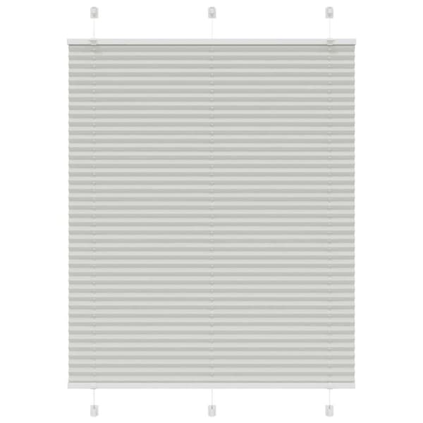 Plisserad persienn ljusgrå 105x100 cm tyg bredd 104,4cm